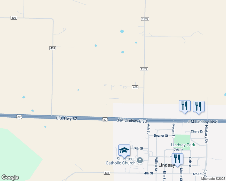 map of restaurants, bars, coffee shops, grocery stores, and more near 240 County Road 466 in Gainesville