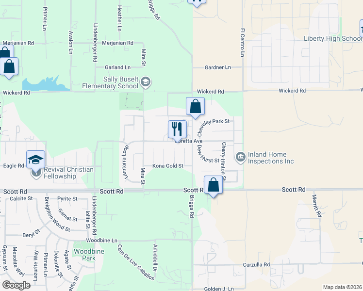 map of restaurants, bars, coffee shops, grocery stores, and more near 32781 Secretariat Court in Menifee