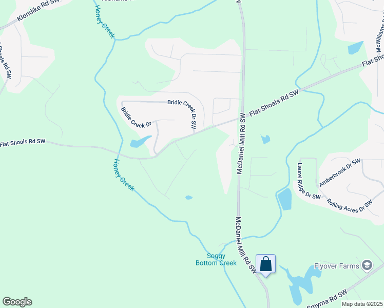 map of restaurants, bars, coffee shops, grocery stores, and more near 2900 Waterford Drive Southwest in Conyers