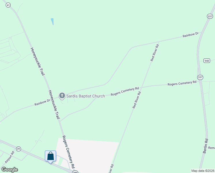 map of restaurants, bars, coffee shops, grocery stores, and more near Rainbow Drive in Salley