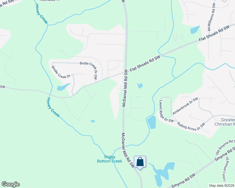 map of restaurants, bars, coffee shops, grocery stores, and more near 1701 McDaniel Mill Road Southwest in Conyers