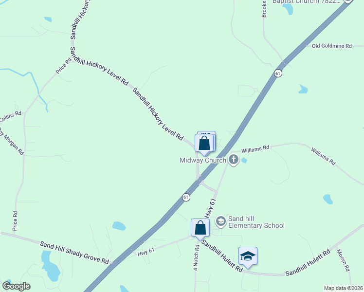 map of restaurants, bars, coffee shops, grocery stores, and more near 243 Sandhill Hickory Level Road in Carrollton
