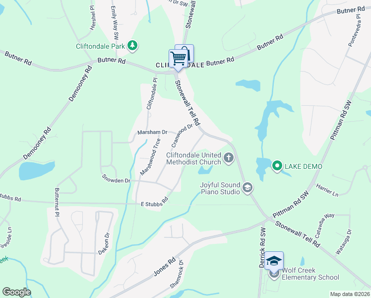 map of restaurants, bars, coffee shops, grocery stores, and more near 6310 East Stubbs Road in College Park