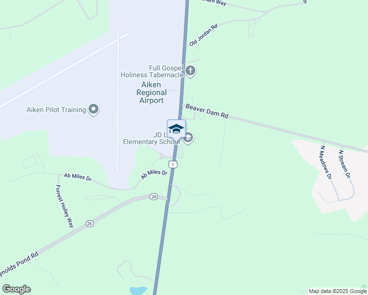 map of restaurants, bars, coffee shops, grocery stores, and more near 2404 Columbia Highway North in Aiken