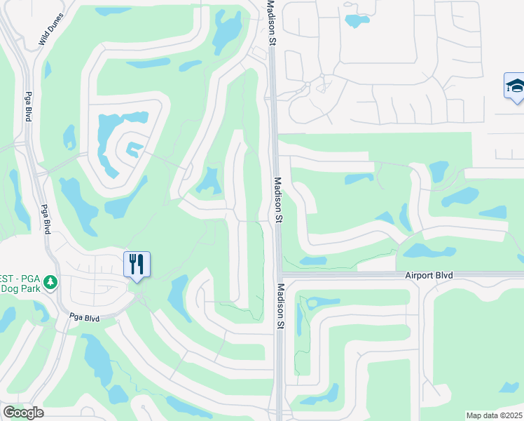 map of restaurants, bars, coffee shops, grocery stores, and more near 55559 Winged Foot in La Quinta