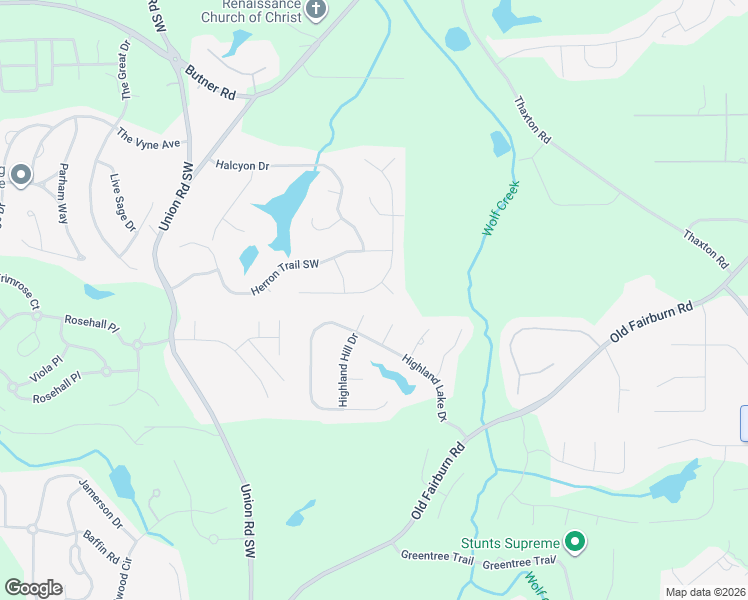 map of restaurants, bars, coffee shops, grocery stores, and more near 915 Highland Lake Drive in Atlanta
