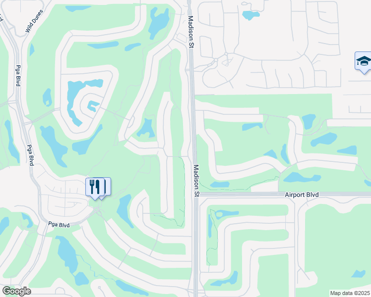 map of restaurants, bars, coffee shops, grocery stores, and more near 55525 Winged Foot in La Quinta
