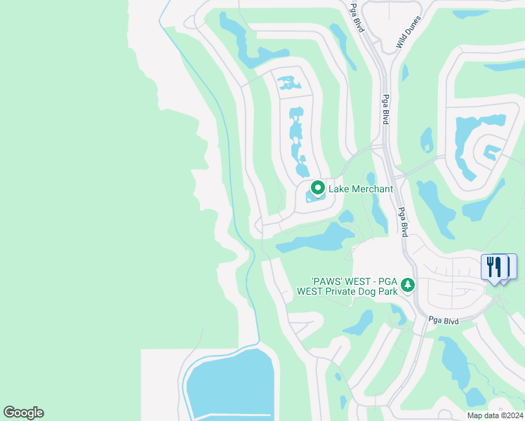 map of restaurants, bars, coffee shops, grocery stores, and more near 55706 Riviera in La Quinta