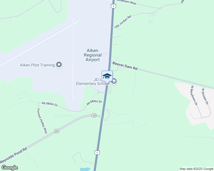 map of restaurants, bars, coffee shops, grocery stores, and more near 2404 Columbia Highway North in Aiken