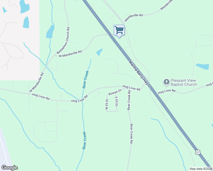 map of restaurants, bars, coffee shops, grocery stores, and more near 79 Bowen Drive in Carrollton