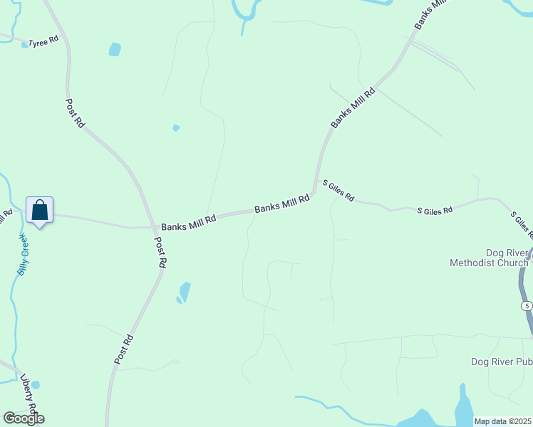 map of restaurants, bars, coffee shops, grocery stores, and more near 8321 Banks Mill Road in Douglasville