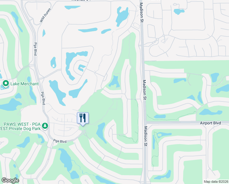 map of restaurants, bars, coffee shops, grocery stores, and more near 55514 Southern Hill in La Quinta
