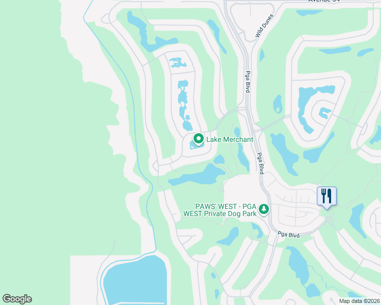 map of restaurants, bars, coffee shops, grocery stores, and more near 55940 Pinehurst in La Quinta