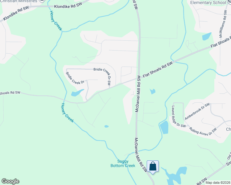 map of restaurants, bars, coffee shops, grocery stores, and more near 1701 McDaniel Mill Road Southwest in Conyers