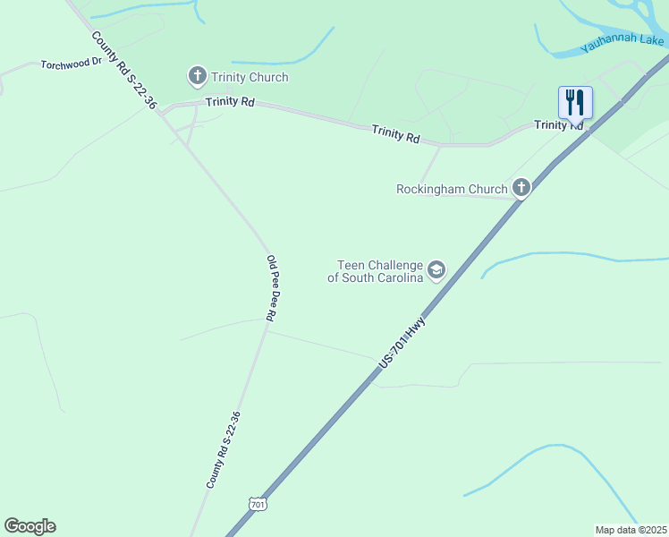 map of restaurants, bars, coffee shops, grocery stores, and more near 850-1192 County Road S-22-36 in Hemingway