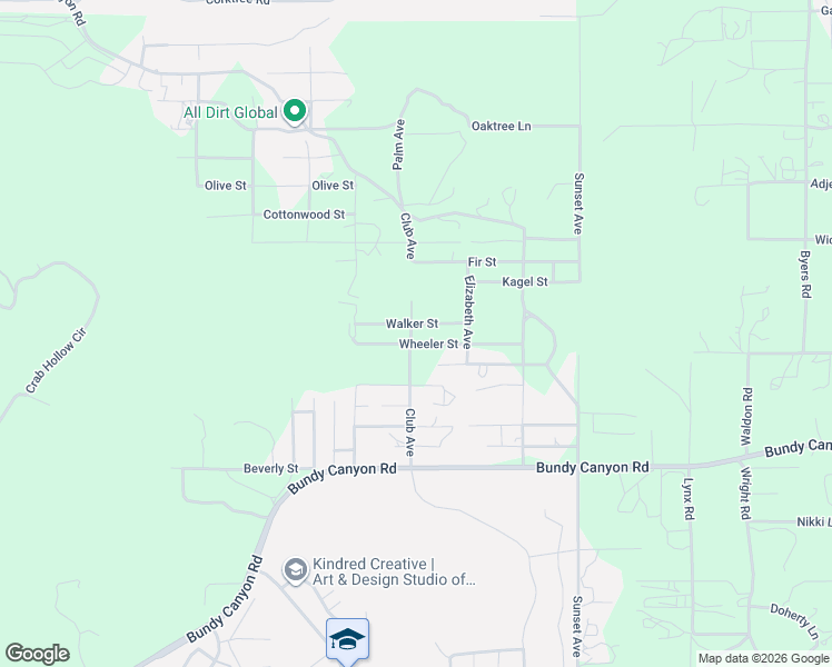 map of restaurants, bars, coffee shops, grocery stores, and more near 24630 Ennis Street in Menifee