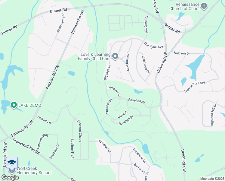 map of restaurants, bars, coffee shops, grocery stores, and more near 4033 Trimrose Court in Atlanta