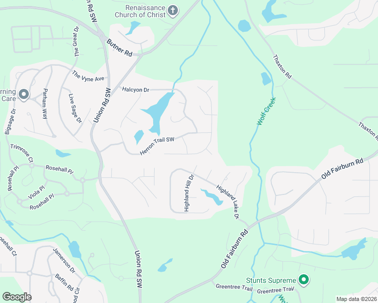 map of restaurants, bars, coffee shops, grocery stores, and more near 3903 Herron Lane in Atlanta
