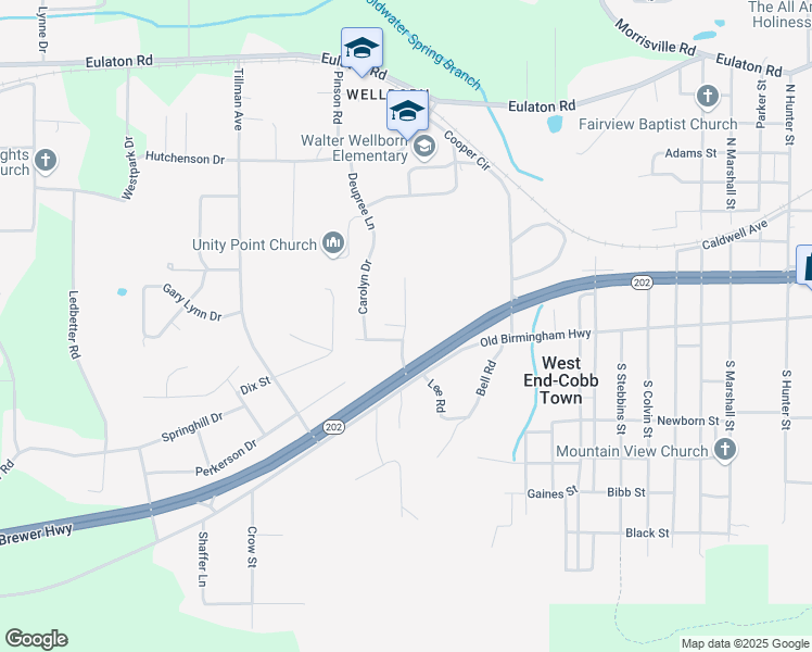 map of restaurants, bars, coffee shops, grocery stores, and more near 111 Lloyd Drive in Anniston