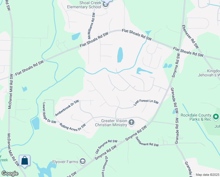 map of restaurants, bars, coffee shops, grocery stores, and more near 2105 Rotunda Court in Conyers