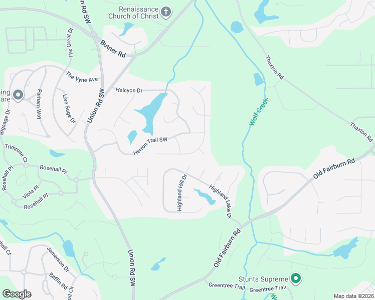map of restaurants, bars, coffee shops, grocery stores, and more near 2999 Herron Lane in Atlanta