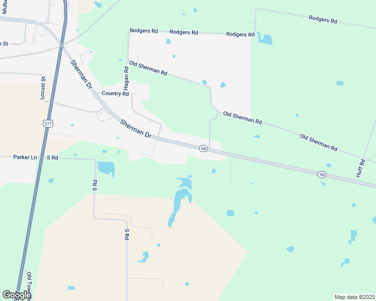 map of restaurants, bars, coffee shops, grocery stores, and more near 1509 Sherman Drive in Whitesboro