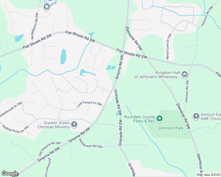 map of restaurants, bars, coffee shops, grocery stores, and more near 1601 Holly Hill Drive in Conyers