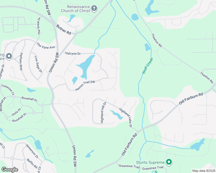 map of restaurants, bars, coffee shops, grocery stores, and more near 2995 Herron Lane in Atlanta