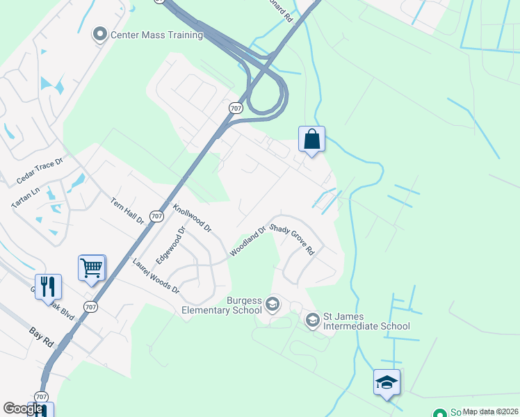 map of restaurants, bars, coffee shops, grocery stores, and more near 138 Maiden Lane in Myrtle Beach