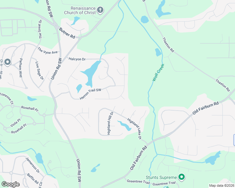 map of restaurants, bars, coffee shops, grocery stores, and more near 2983 Herron Lane in Atlanta