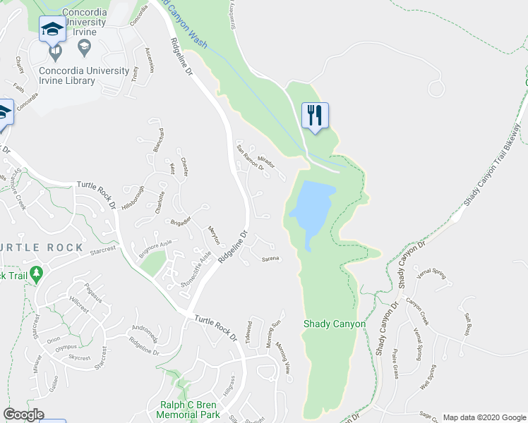 map of restaurants, bars, coffee shops, grocery stores, and more near 14 Baristo in Irvine