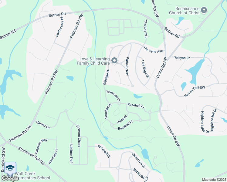 map of restaurants, bars, coffee shops, grocery stores, and more near 4028 Trimrose Court in Atlanta