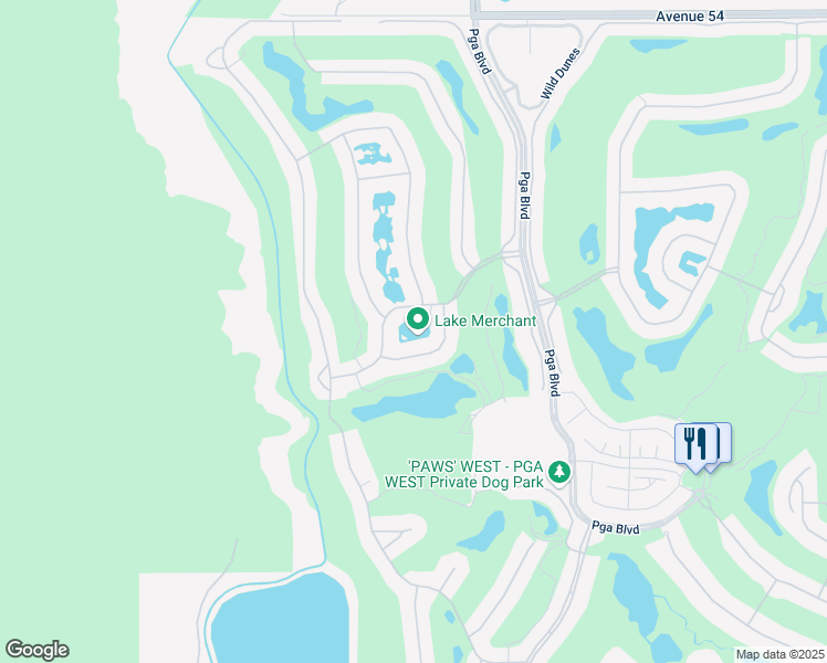 map of restaurants, bars, coffee shops, grocery stores, and more near 79840 Arnold Palmer in La Quinta