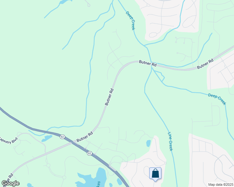 map of restaurants, bars, coffee shops, grocery stores, and more near 7500 Butner Road in Fairburn
