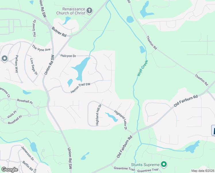 map of restaurants, bars, coffee shops, grocery stores, and more near 2983 Herron Lane in Atlanta