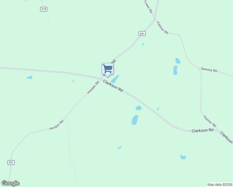 map of restaurants, bars, coffee shops, grocery stores, and more near 5446 Clarkson Road in Mathiston