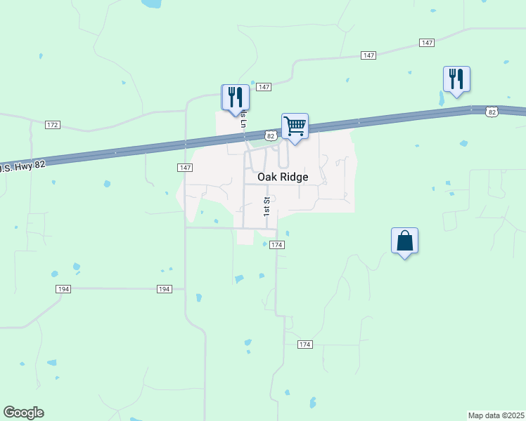 map of restaurants, bars, coffee shops, grocery stores, and more near 225 1st Street in Gainesville
