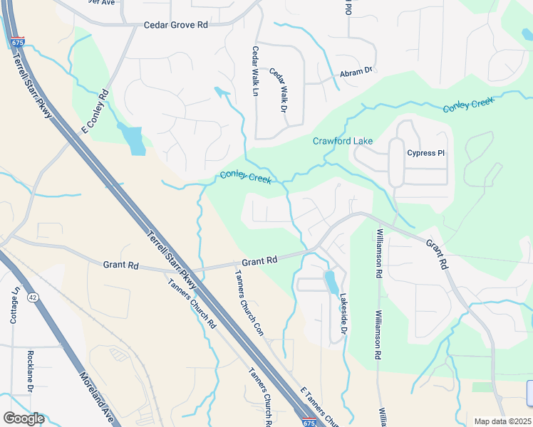 map of restaurants, bars, coffee shops, grocery stores, and more near 2623 Brookgate Court in Ellenwood