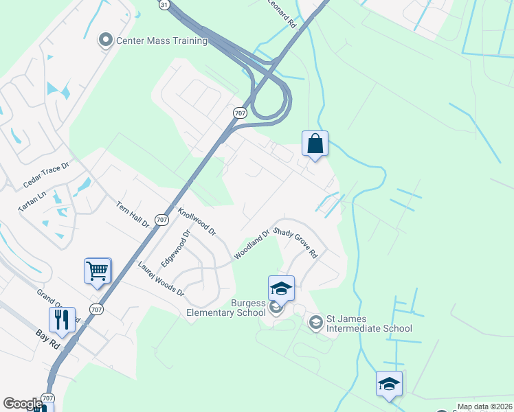 map of restaurants, bars, coffee shops, grocery stores, and more near 138 Maiden Lane in Myrtle Beach