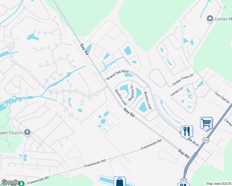 map of restaurants, bars, coffee shops, grocery stores, and more near 865 Bonita Loop in Myrtle Beach