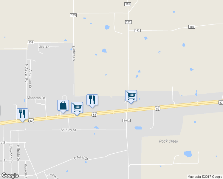 map of restaurants, bars, coffee shops, grocery stores, and more near 3209 Rural Ranch Road in Gainesville