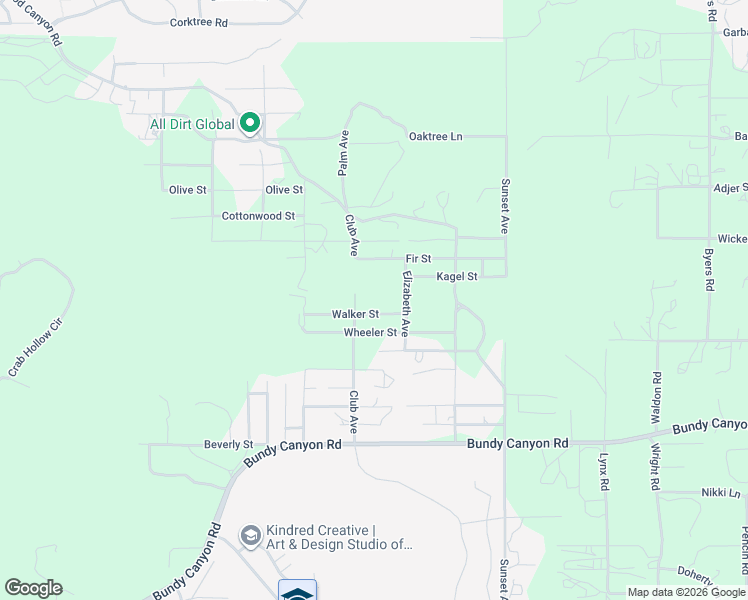 map of restaurants, bars, coffee shops, grocery stores, and more near Walker Street in Menifee