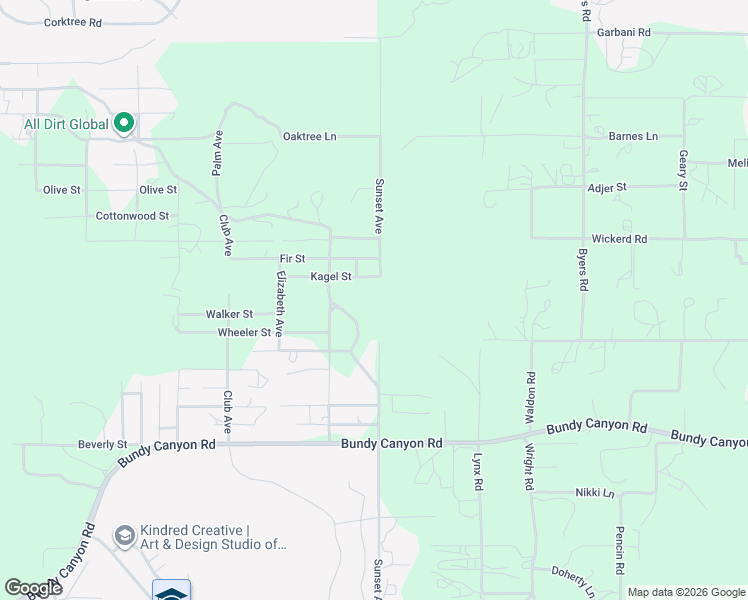 map of restaurants, bars, coffee shops, grocery stores, and more near 32959 Sunset Avenue in Menifee