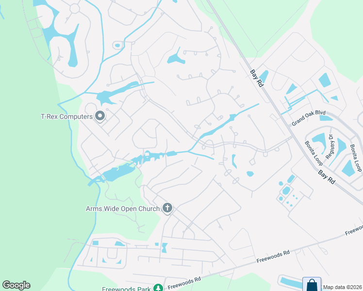 map of restaurants, bars, coffee shops, grocery stores, and more near 6715 Blue Heron Boulevard in Myrtle Beach
