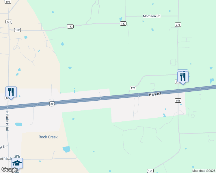 map of restaurants, bars, coffee shops, grocery stores, and more near 4393 U.S. 82 in Gainesville