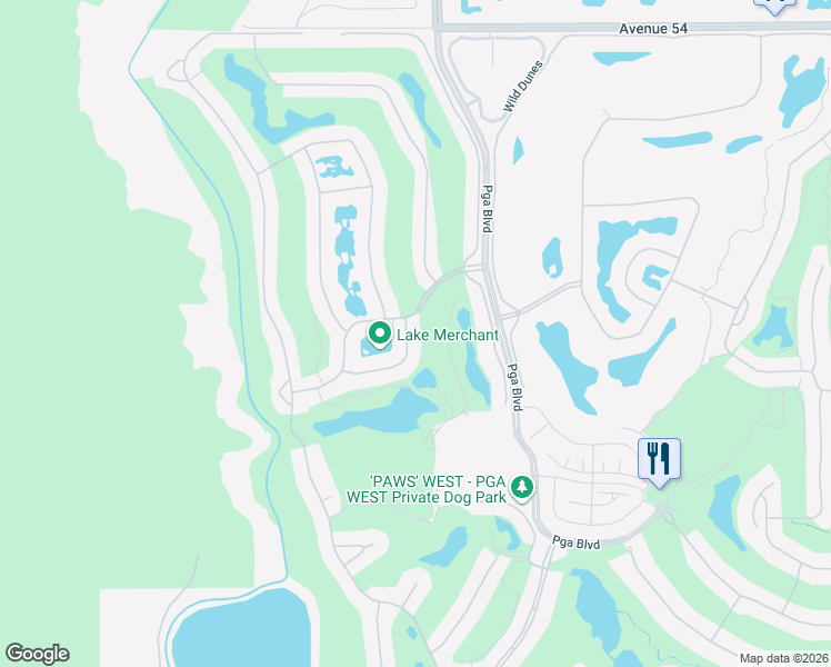 map of restaurants, bars, coffee shops, grocery stores, and more near 55556 Pinehurst in La Quinta