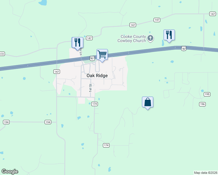 map of restaurants, bars, coffee shops, grocery stores, and more near 900 Ethan in Gainesville