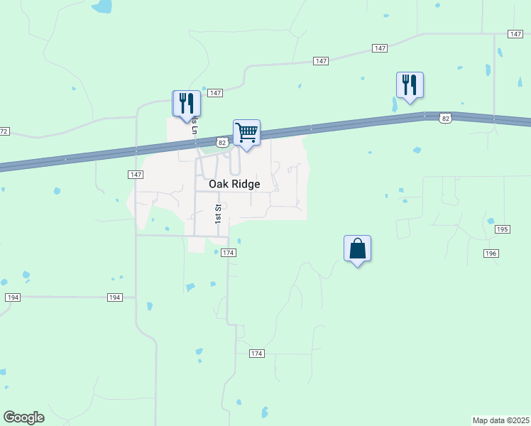 map of restaurants, bars, coffee shops, grocery stores, and more near 900 Ethan in Gainesville