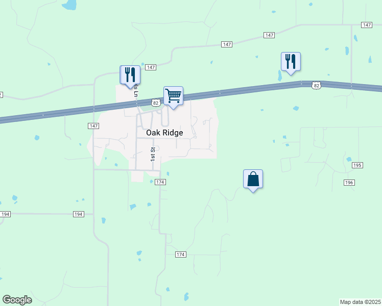 map of restaurants, bars, coffee shops, grocery stores, and more near 900 Ethan in Gainesville