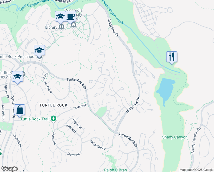 map of restaurants, bars, coffee shops, grocery stores, and more near 11 Pemberly in Irvine